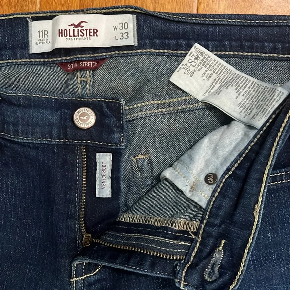 Hollister Y2K Social Stretch Venice Boot Cut Jeans Size 11R 30 x 33 Flare Casual